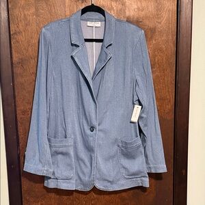 Lane Bryant Denim Blue Blazer Jacket size 22